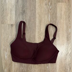 Lululemon High Times sports bra in Burgundy